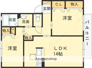 アトレ安堂寺【B205号室】の間取り