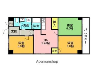 エコロシティ七松Ⅰ【2階】の間取り