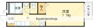 ジュネス塚口【201号室】の間取り