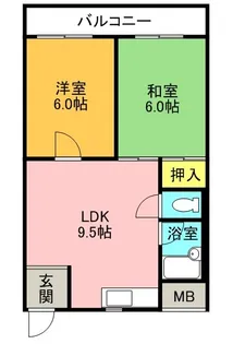 兵庫県西宮市浜甲子園3丁目【マンション】の間取り