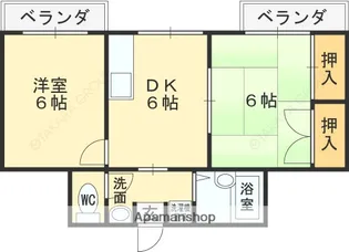ボナールタツミ【2階】の間取り