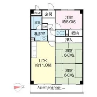 ウィステリア武庫之荘【2階】の間取り