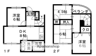 兵庫県西宮市甲陽園日之出町【一戸建】の間取り
