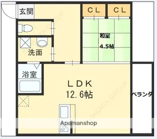 ウィンディアⅡ【103号室】の間取り
