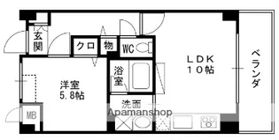 アウローラ武庫之荘【207号室】の間取り