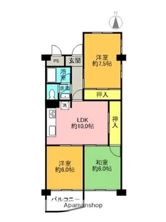(分譲)尼崎下の森住宅【3階】の間取り