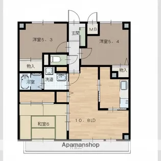 グリーンエクセル稲野【1階】の間取り