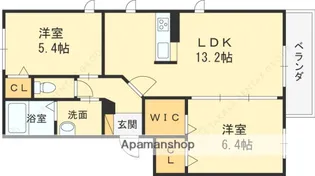 シャーメゾン安堂寺【1階】の間取り