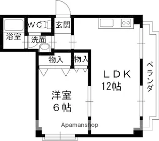 兵庫県西宮市中前田町【マンション】の間取り