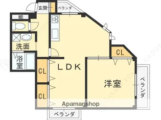 サンアベニュー井門Ⅱ【4階】の間取り