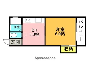 新立花マンション【401号室】の間取り