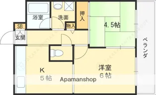 フロレセール【1階】の間取り