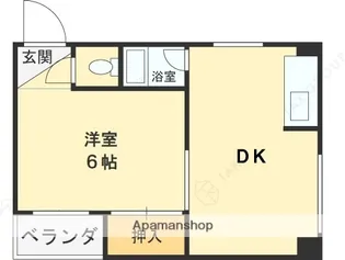 久宝寺コーポラス【A602号室】の間取り