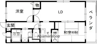 プラマーⅡ番館【6階】の間取り