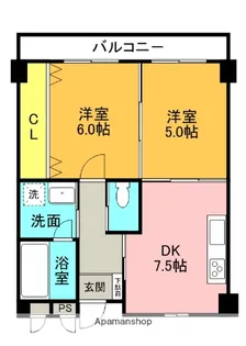 清水谷コーポ【2階】の間取り