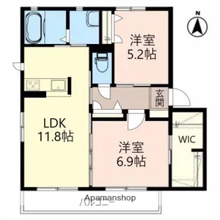 メゾン・グランメール【C201号室】の間取り