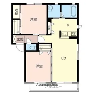 メゾン・グランメール【A202号室】の間取り