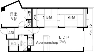 ロードス’93【6階】の間取り