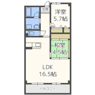 グランドール南野【2階】の間取り