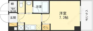 ラフォルテ南塚口【3階】の間取り