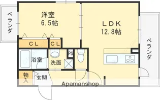 カーサ コン ブリオ【3階】の間取り