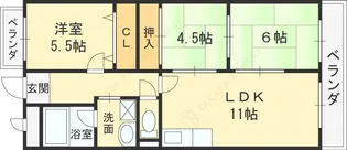 サニーヴィラ【105号室】の間取り
