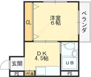 ジュネス菱屋西【1階】の間取り