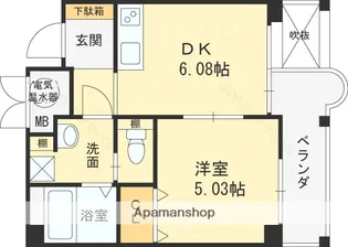 兵庫県芦屋市松ノ内町【マンション】の間取り