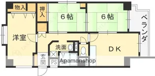 コートラヴィーニア【105号室】の間取り