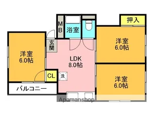 グリーンハイツ伊丹【2階】の間取り