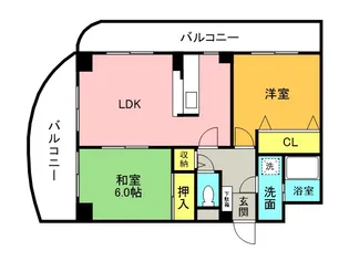 ヴィラ大鹿【301号室】の間取り