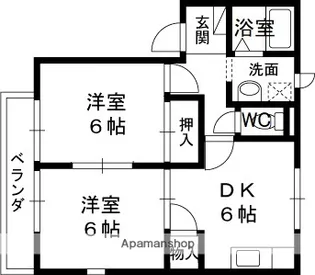 アゼリア塚口A棟【1階】の間取り