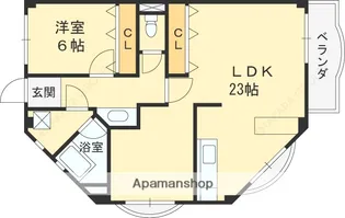 苦楽園グリーンハイツ【401号室】の間取り