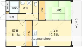 兵庫県西宮市上鳴尾町【マンション】の間取り