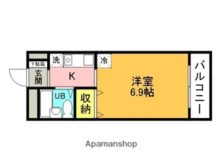 兵庫県西宮市東鳴尾町1丁目【マンション】の間取り