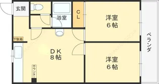 小林マンション【206号室】の間取り