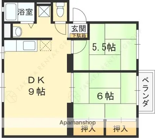 シャネル大原【1階】の間取り