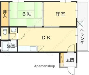 イスズハイツ・ベル苦楽園P-1【2階】の間取り
