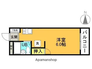 荻野マンション【1階】の間取り