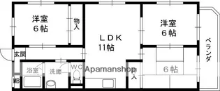 兵庫県西宮市下大市東町【マンション】の間取り