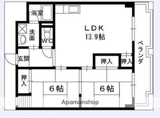 ラポール武庫之荘【3階】の間取り