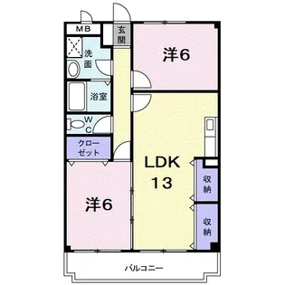 リッツジュン【1階】の間取り
