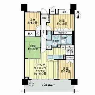 4LDKの間取り画像