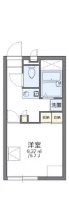 レオパレスみやび【2階】の間取り