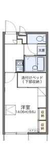 レオパレス辻九第三【114号室】の間取り