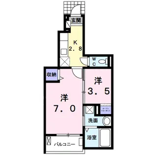 サンリットビュー【1階】の間取り
