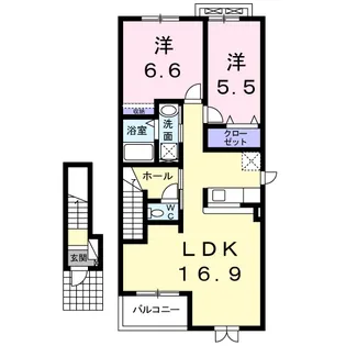 カーサ フォルトナータ【2階】の間取り
