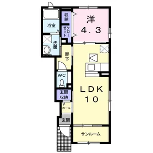 サンシャイン パレス【1階】の間取り