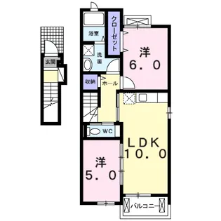 サニーフラット春日丘【2階】の間取り