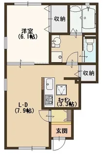 クローバーリーフ【102号室号室】の間取り